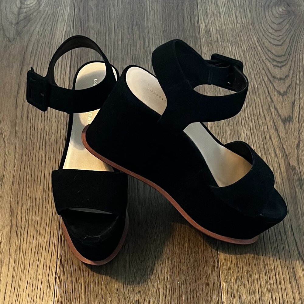 Loeffler Randall Black Platform Sandals